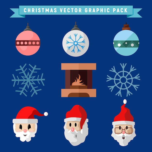 Pack Graphique Vectoriel De Noël