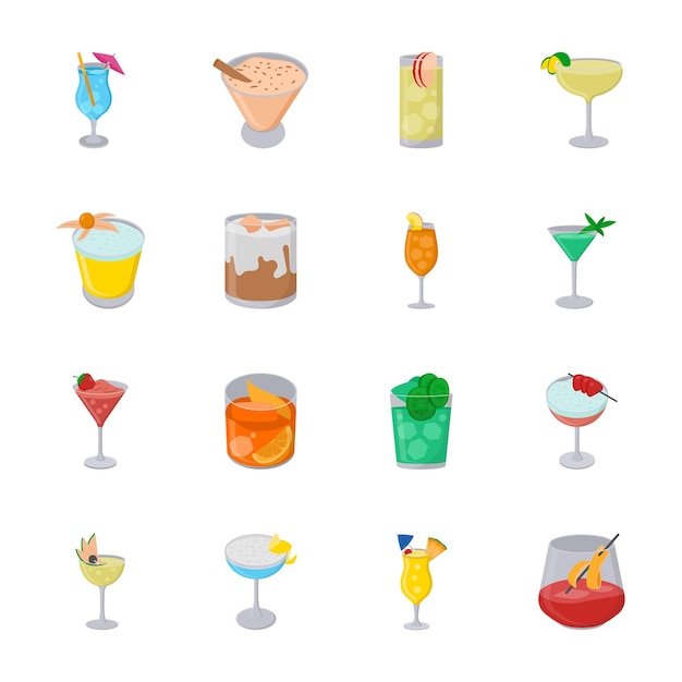 Pack d'icônes de boissons alcoolisées et de cocktails