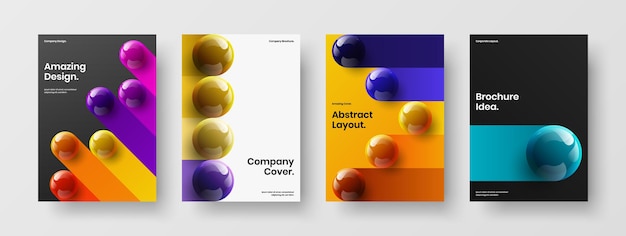 Pack de mise en page vectorielle de conception de brochures premium