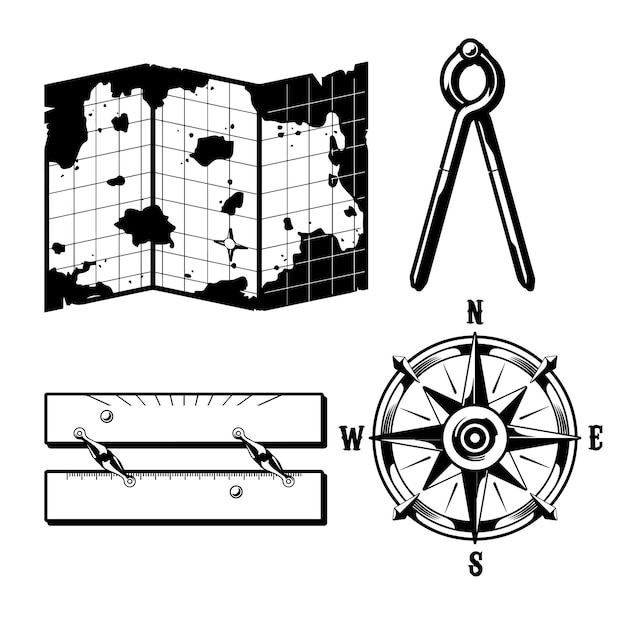 Pack De Navigation, Illustration Dessinée à La Main