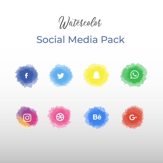 Pack De Réseaux Sociaux Aquarelle