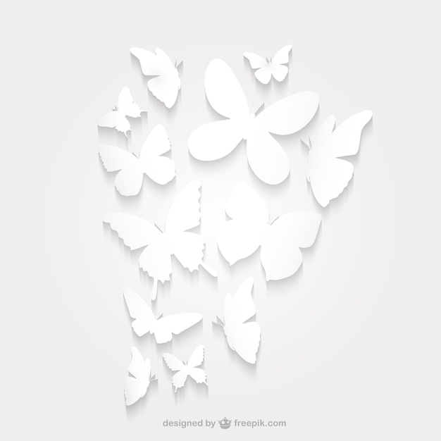 Pack de silhouette de papier de papillon