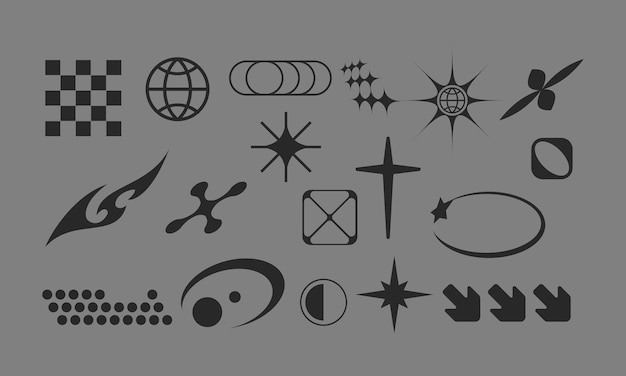 Pack de vecteurs de symboles géométriques abstraits avec une conception minimaliste