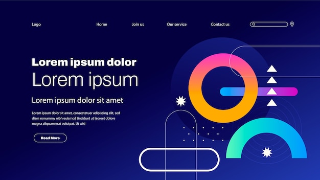Page D'accueil Des Formes Abstraites Géométriques En Gradient