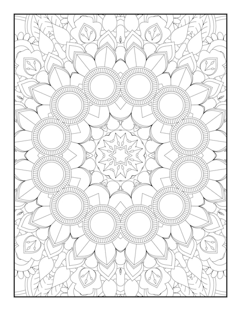 Page De Coloriage Adulte. Coloriage Mandala. Coloriage