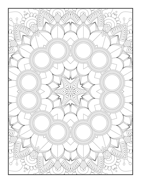 Page de coloriage adulte. Coloriage Mandala. Coloriage