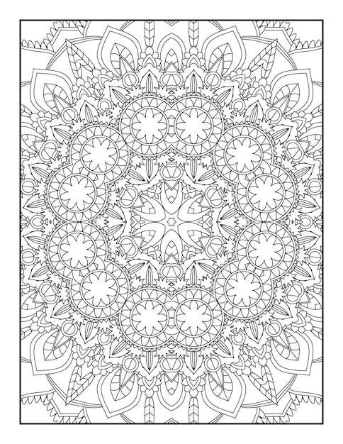 Page De Coloriage Adulte. Coloriage Mandala. Coloriage