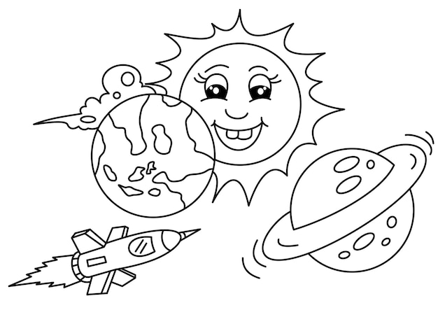 Page De Coloriage Astronaute Ou Livre Pour Enfants