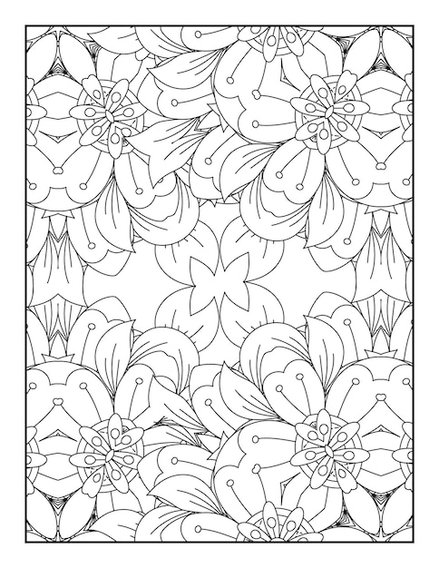 Page De Coloriage De Fleurs. Coloriage Mandala Fleur
