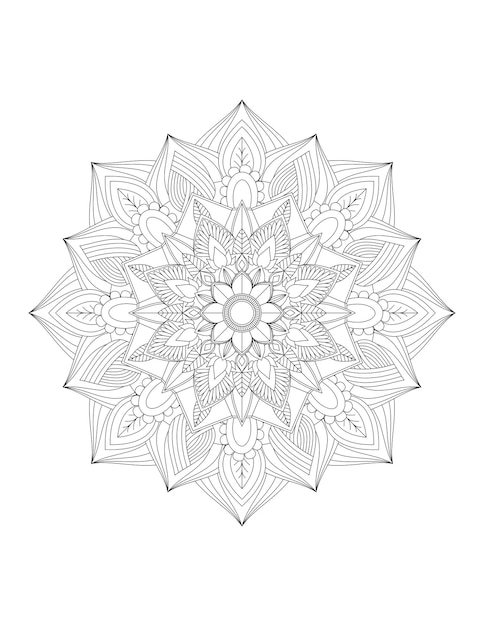 Page De Coloriage De Fleurs. Mandala. Mandala De Fleurs. Coloriage