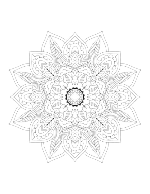 Page De Coloriage De Fleurs. Mandala. Mandala De Fleurs. Coloriage