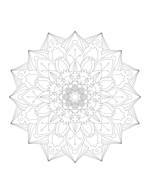 Page De Coloriage De Fleurs. Mandala. Mandala De Fleurs. Coloriage