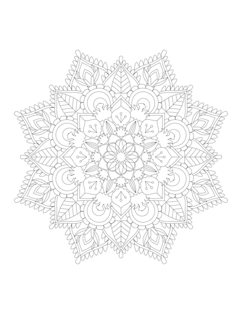 Page De Coloriage De Fleurs. Mandala. Mandala De Fleurs. Coloriage