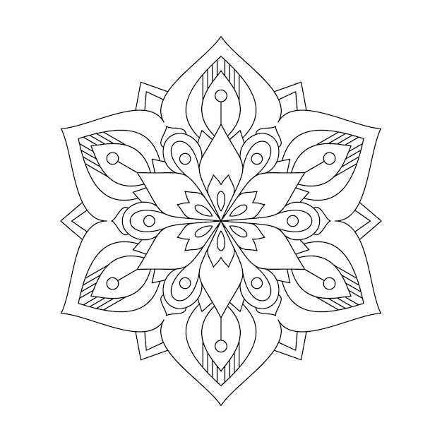 Vecteur page de coloriage et livre de mandala