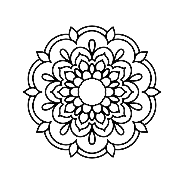 Vecteur page de coloriage et livre de mandala