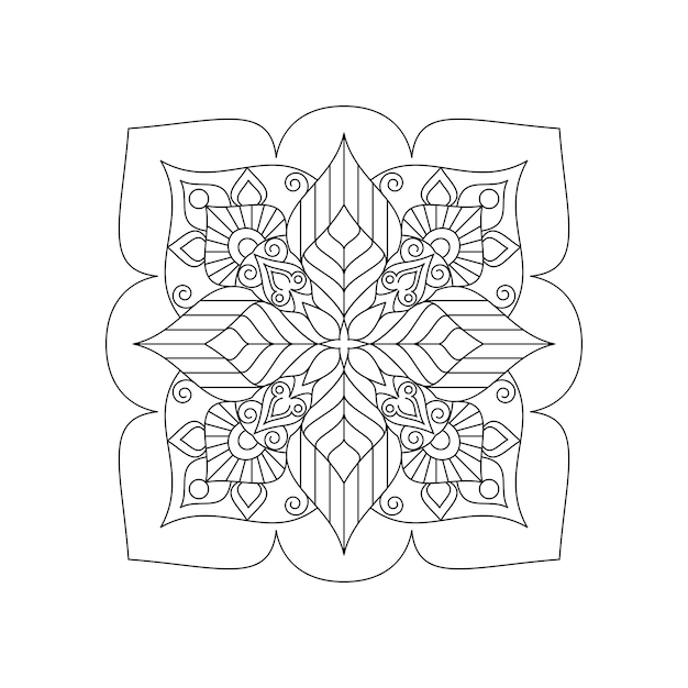 Vecteur page de coloriage et livre de mandala