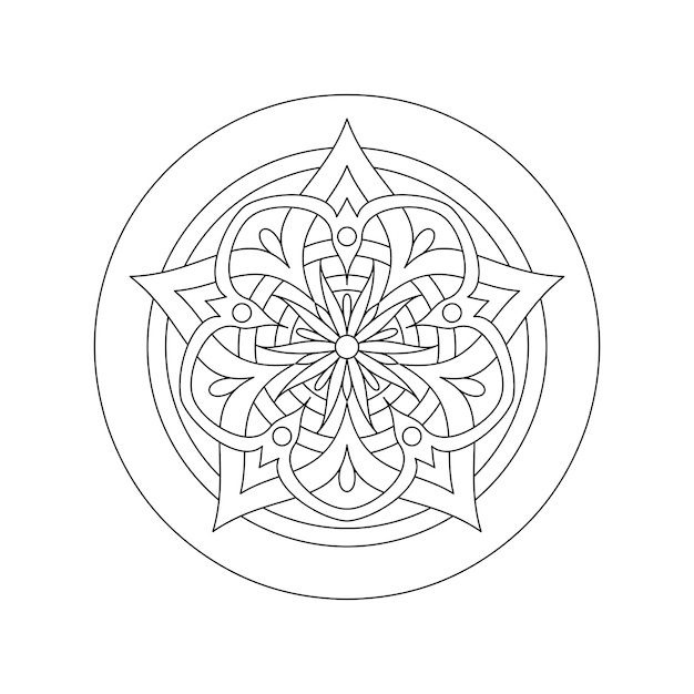 Vecteur page de coloriage et livre de mandala