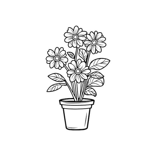 Page à colorier de fleurs pour enfants
