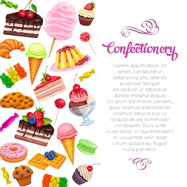 Page Avec Confiserie Et Bonbons