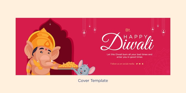 Page De Couverture Du Modèle Joyeux Festival Des Lumières De Diwali