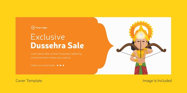 Page De Couverture Du Modèle De Vente Du Festival Indien Dussehra