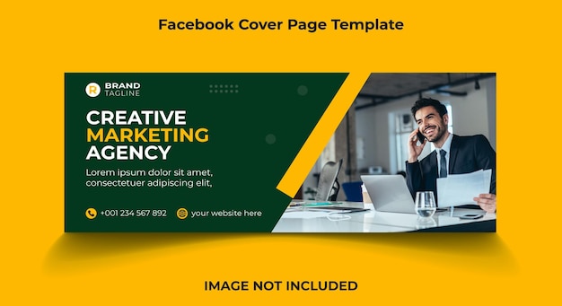 Page De Couverture Facebook De Marketing Numérique D'entreprise Et Modèle De Bannière Web