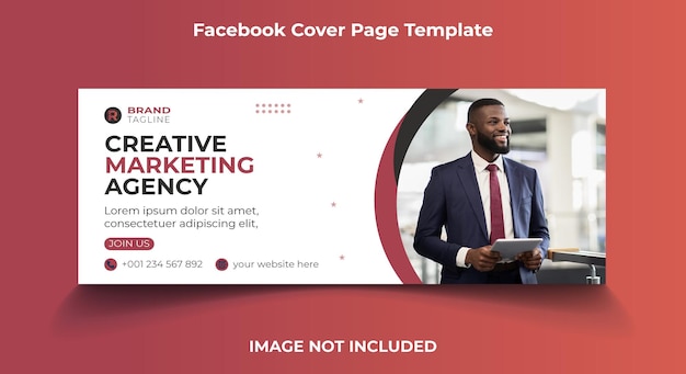 Page De Couverture Facebook De Marketing Numérique D'entreprise Et Modèle De Bannière Web