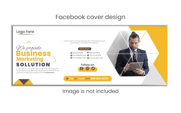 Vecteur page de couverture de marketing facebook et modèle de bannière web