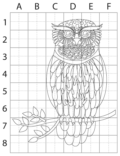 Vecteur page de dessin d'oiseau