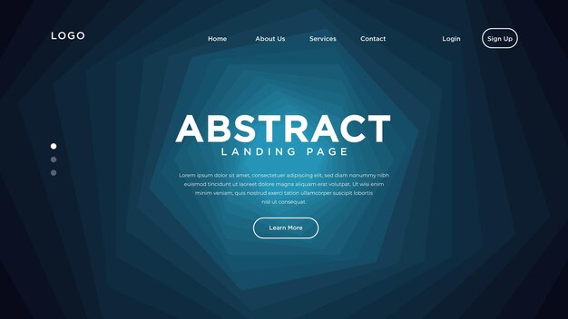 Page de destination abstraite turquoise