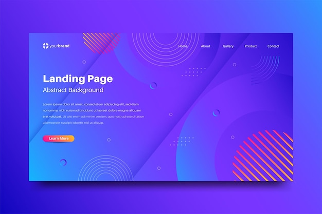 Page De Destination Avec Un Arrière-plan Géométrique Minimal Composition De Formes Dynamiques Modèle De Conception Web