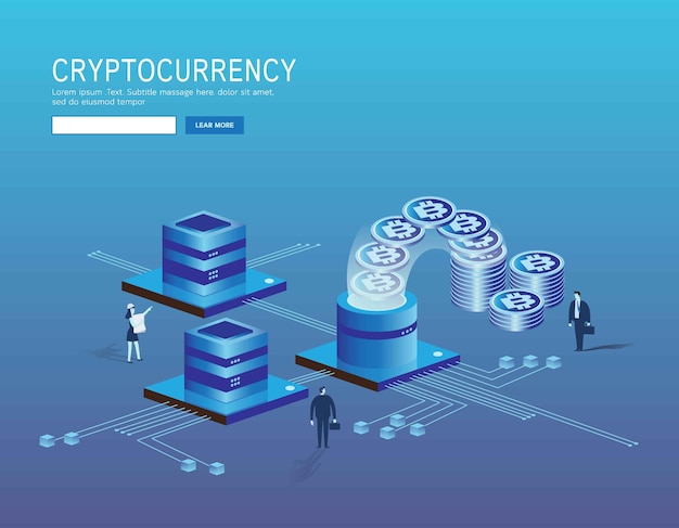 Page De Destination Bitcoin, Crypto-monnaie Et Blockchain