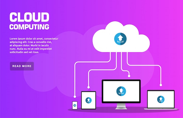 Page De Destination Du Cloud Computing