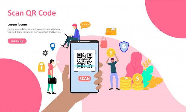 Page de destination du code QR