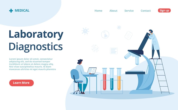 Page De Destination Du Laboratoire De Biologie, Recherche Et Diagnostic