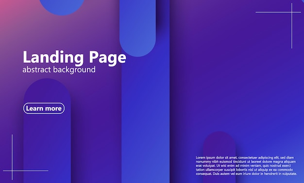 Page de destination du site Web. Fond géométrique. Conception de couverture abstraite minimale. Fond d'écran coloré créatif. Affiche dégradée tendance. Illustration vectorielle.