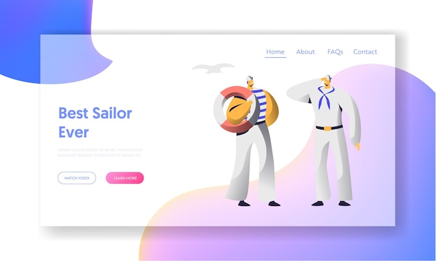 Page De Destination Du Site Web Sailor Characters.