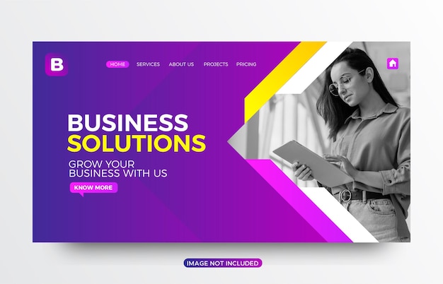 Page De Destination Du Site Web De Solutions Commerciales