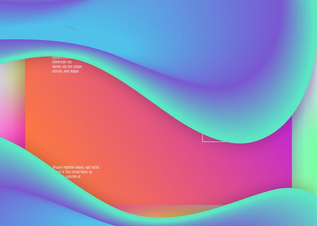 Page de destination avec des éléments dynamiques liquides et des formes fluides