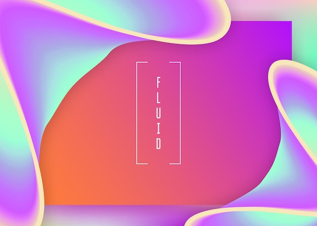Page de destination avec des éléments dynamiques liquides et des formes fluides