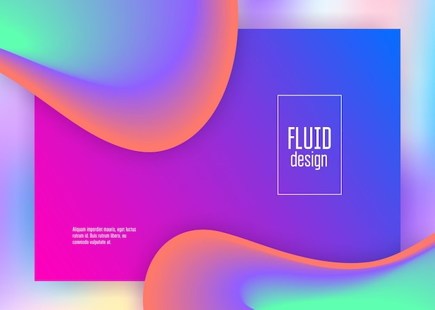 Page de destination avec des éléments dynamiques liquides et des formes fluides