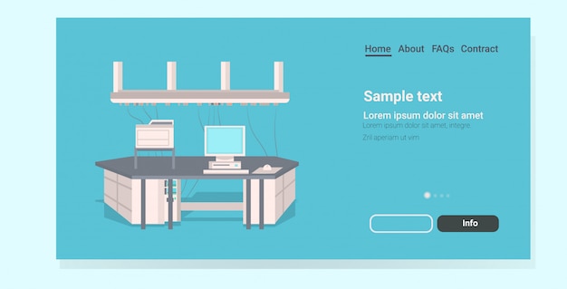 Vecteur page de destination de laboratoire moderne