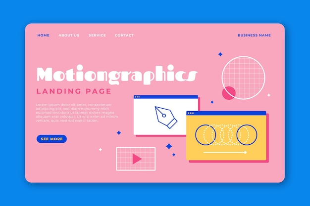 Page de destination Motiongraphics
