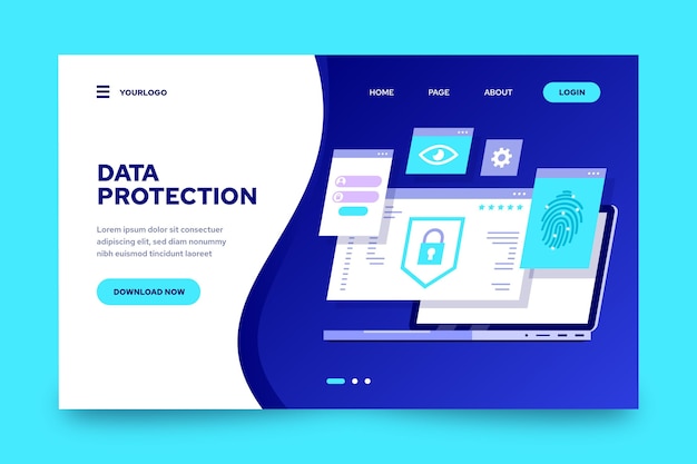 Page de destination de la protection des données