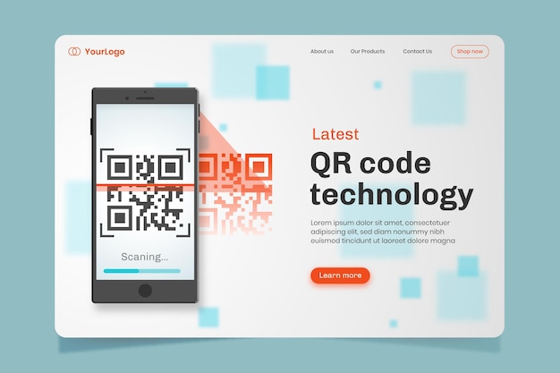 Page de destination de la vérification du code QR