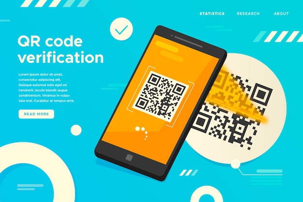 Page De Destination De Vérification Du Code Qr