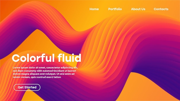 Page De Destination Web Fluide Colorée Abstraite