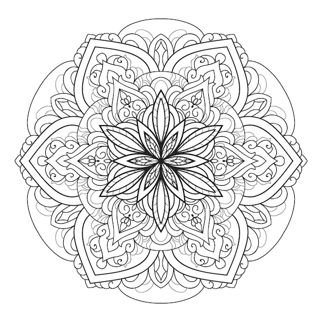 Page de livre de coloriage de fleurs pour enfants et adultes fleurs noires et blanches pour dessiner zentagle
