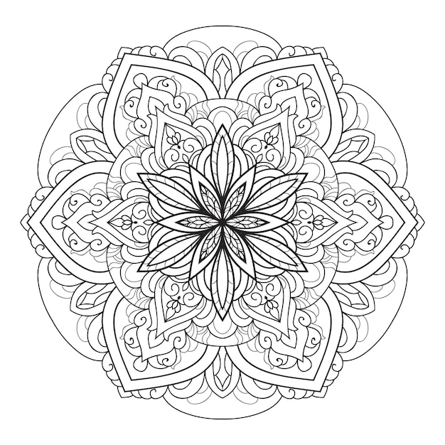 Page De Livre De Coloriage De Fleurs Pour Enfants Et Adultes Fleurs Noires Et Blanches Pour Dessiner Zentagle