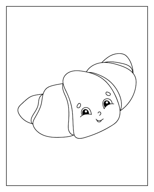 Page De Livre De Coloriage Pour Les Enfants Personnage De Style Dessin Animé Thème D'anniversaire Isolé Sur Fond Blanc Illustration Vectorielle